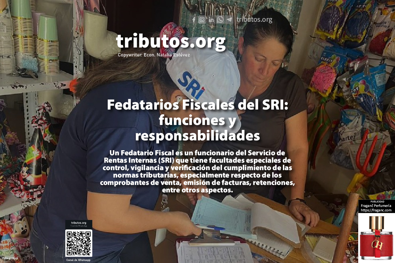 Fedatarios Fiscales del SRI funciones y responsabilidades